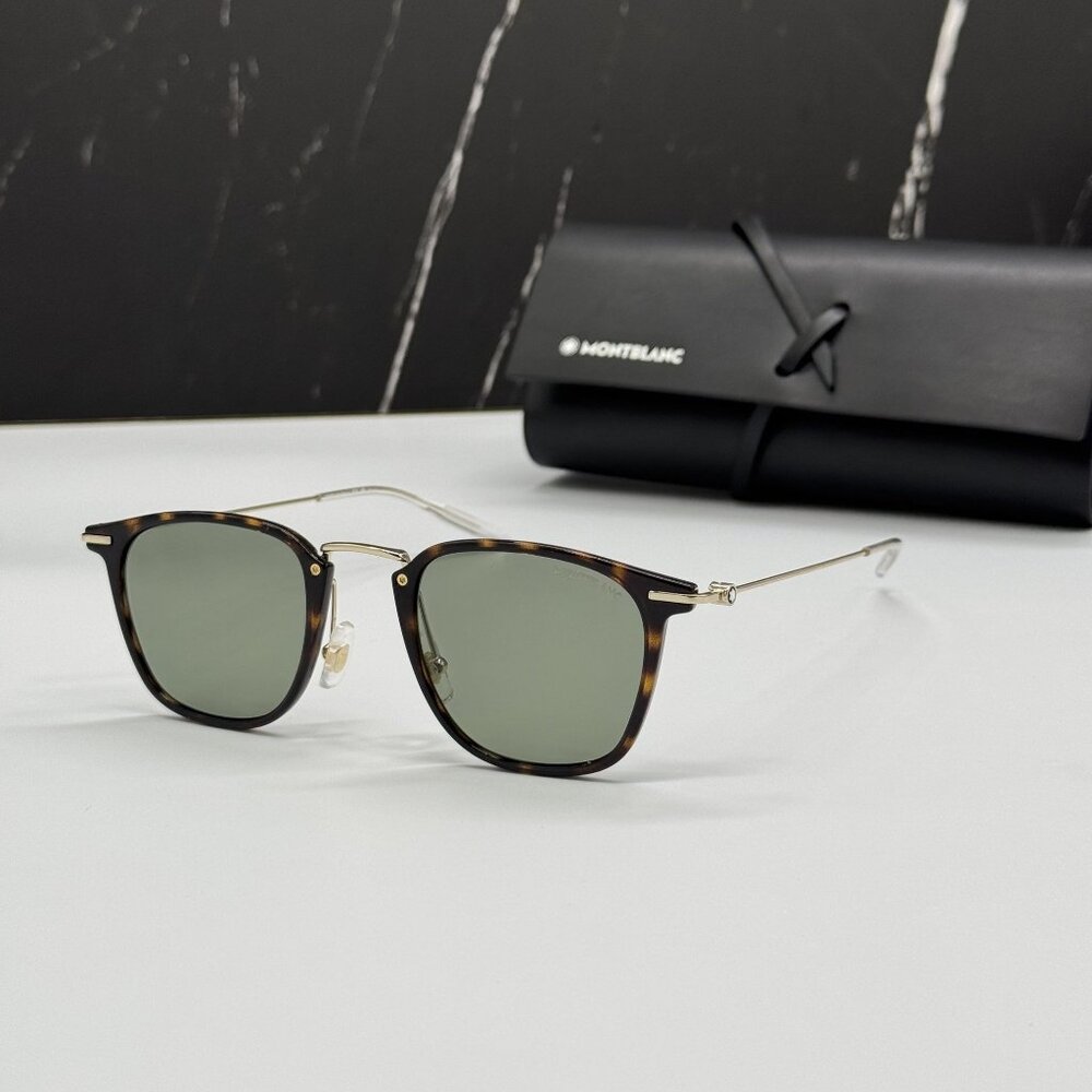 NEW MONTBLANC SUNGLASSES MEN HAVANA GOLD EYEWEAR MONTBLANC MB0295S 002